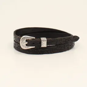 0275101 Twister Hatband Black Floral Tooled