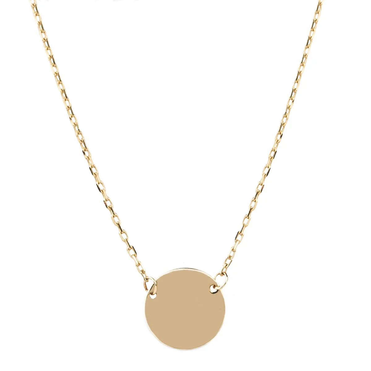 10 Karat Gold Mini Disc Necklace