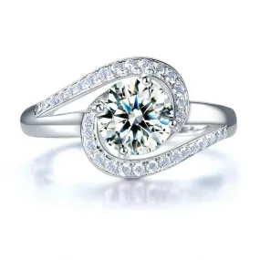 1.25 Carat Round Cut Twist Ring