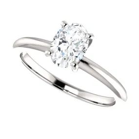 14KT GOLD 3/4 CT OVAL DIAMOND SOLITAIRE RING