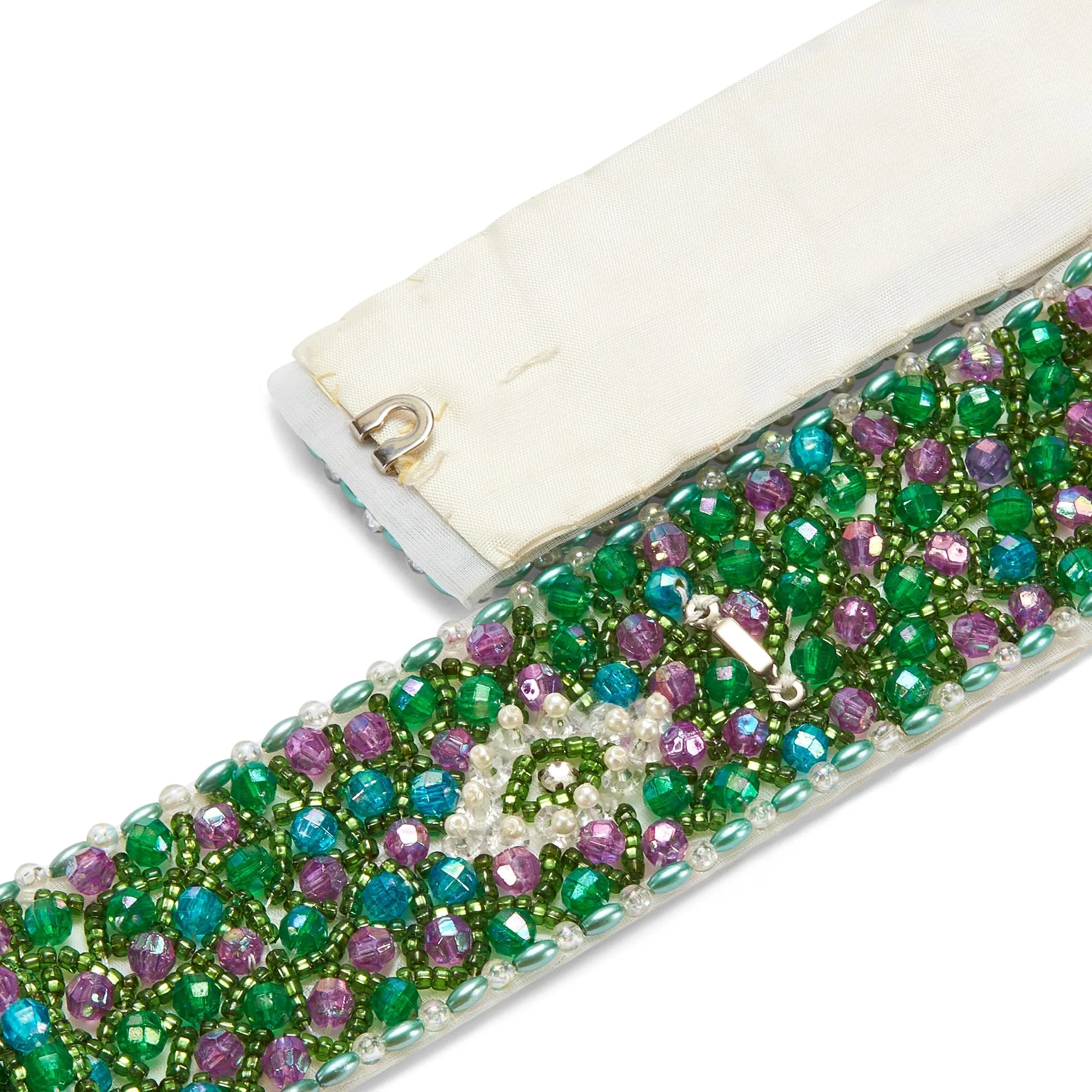 1960s Embellished Green Purple and Blue Belt