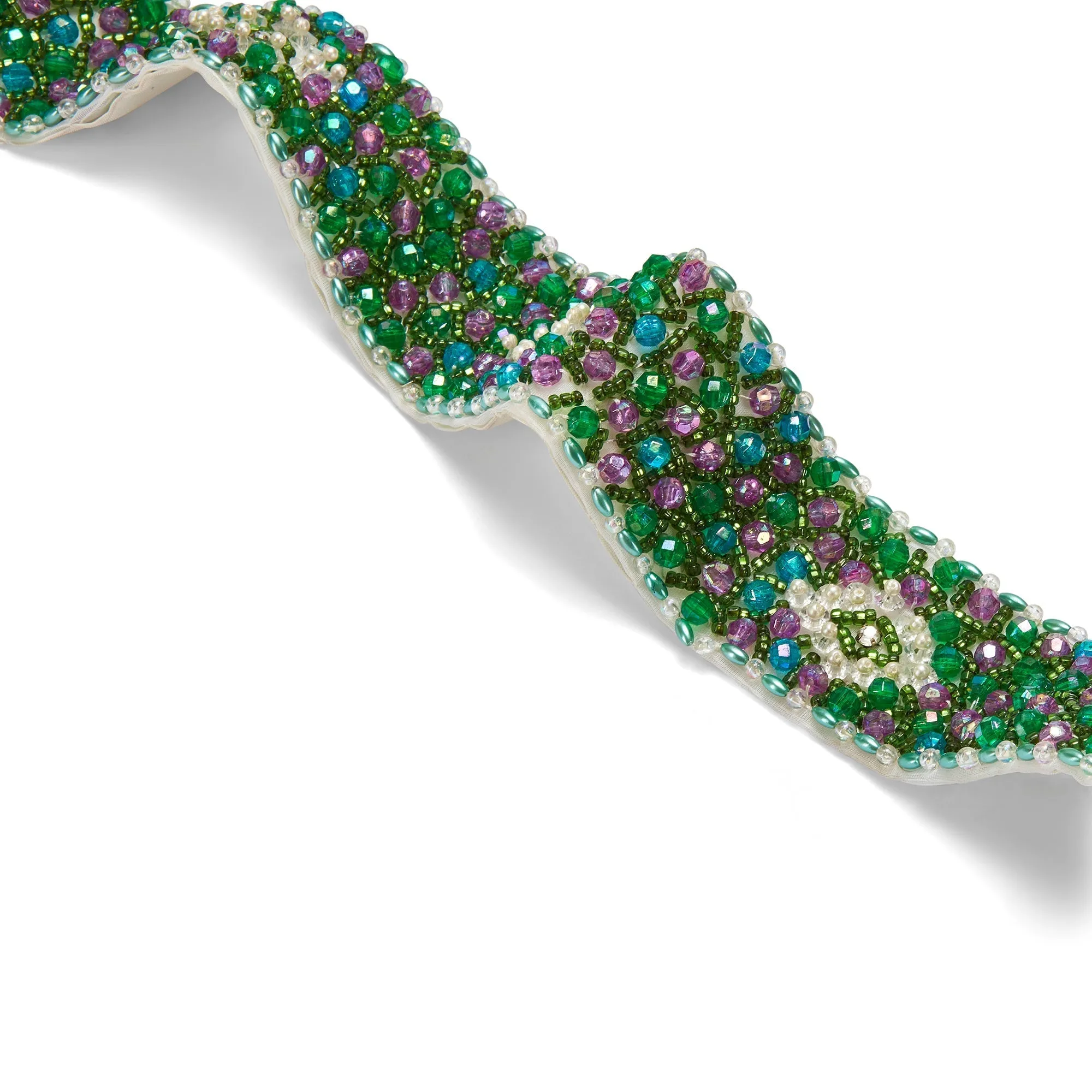 1960s Embellished Green Purple and Blue Belt