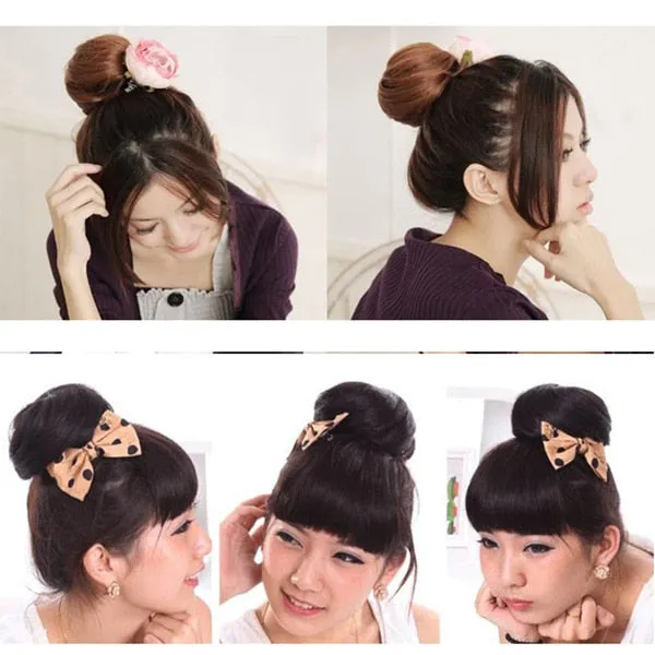 2 Pcs Magic Lady Sponge Donut Bun Maker Hair Styling