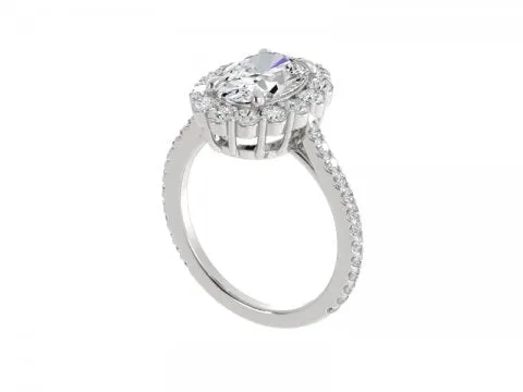 2.33ct Oval with Oversized Halo