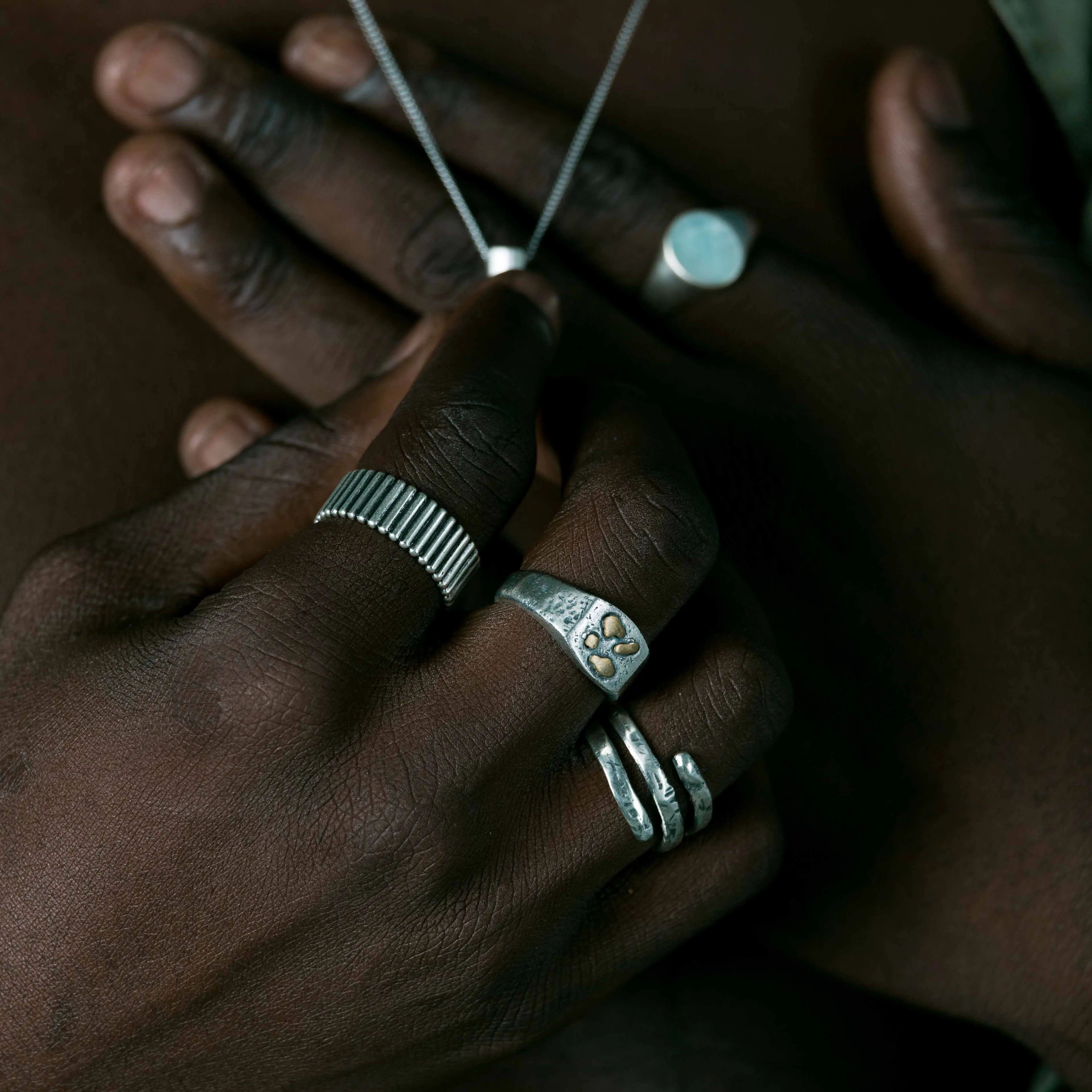 3-Laps Hand-Forged Sterling Silver Rings