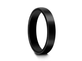 4MM HIGH POLISH BLACK DOME TUNGSTEN WEDDING BAND