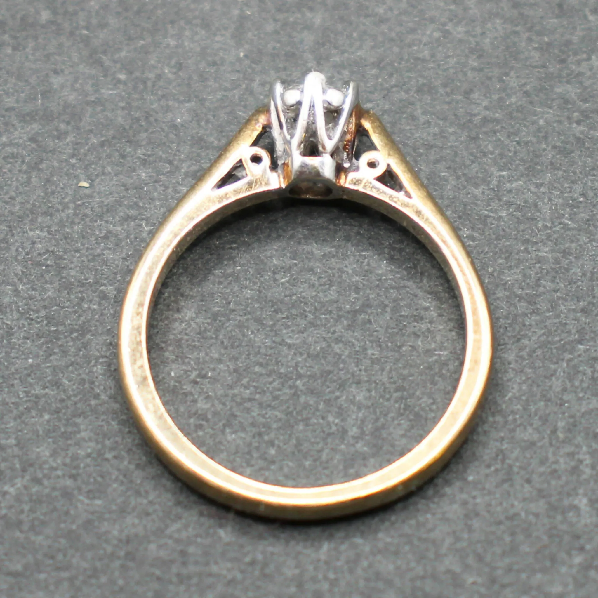 9ct gold diamond solitaire ring