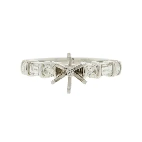 Baguette Diamond   18k White Gold Setting