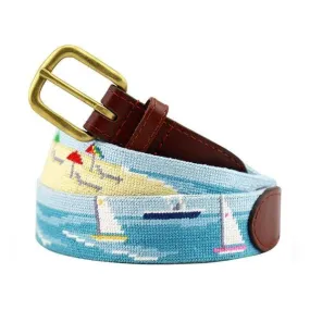 Beach Scene Needlepoint Belt