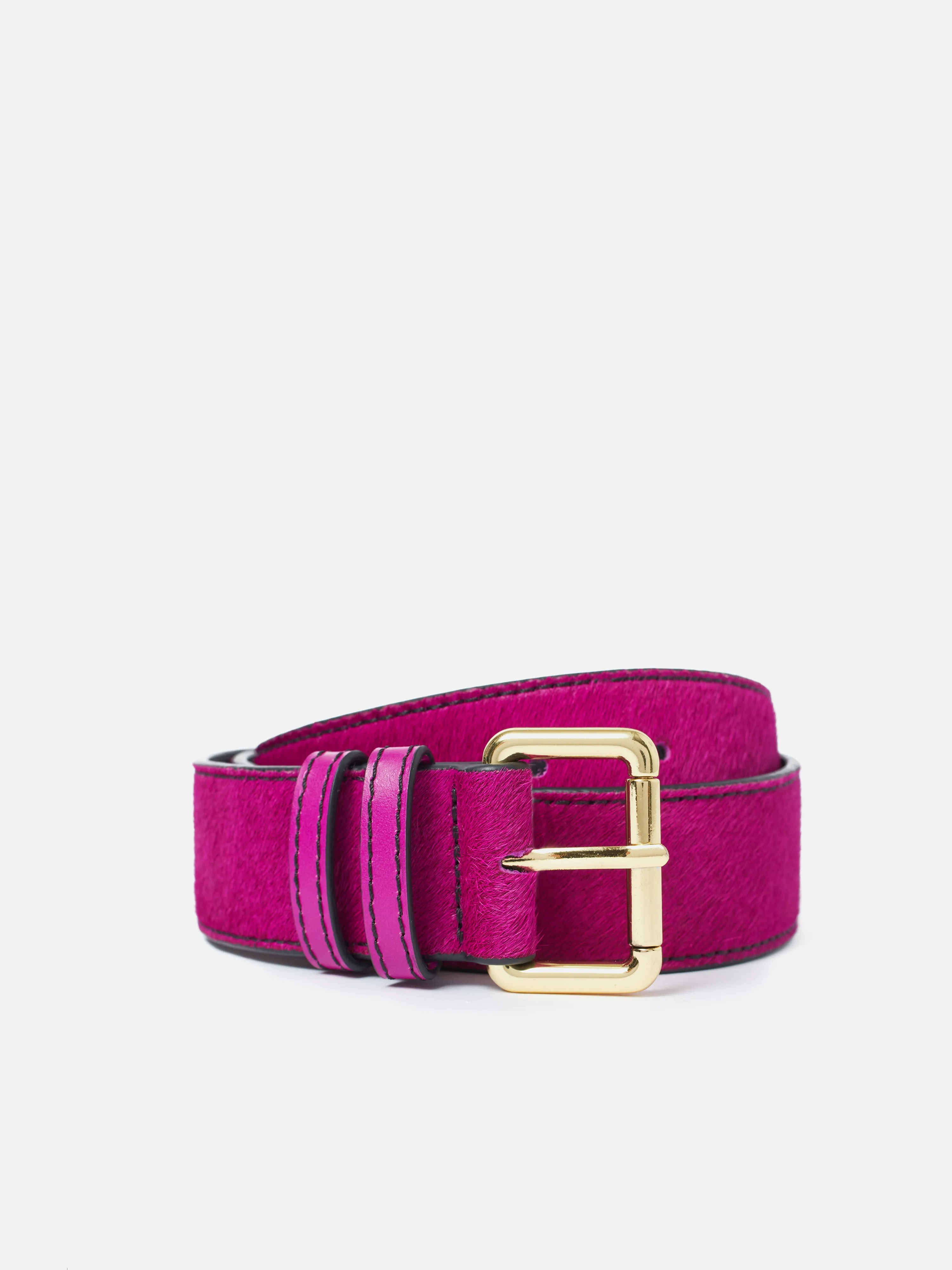 Calf Hair Jean Belt | Pink