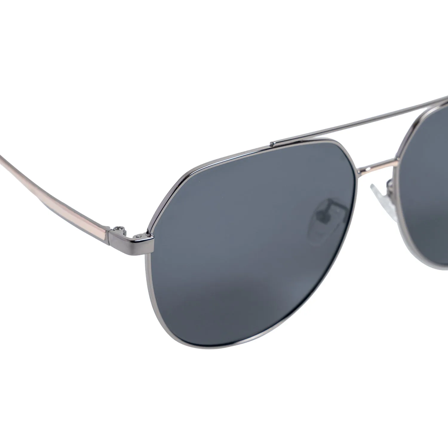 Chokore Classic Aviator Sunglasses (Black & Silver)