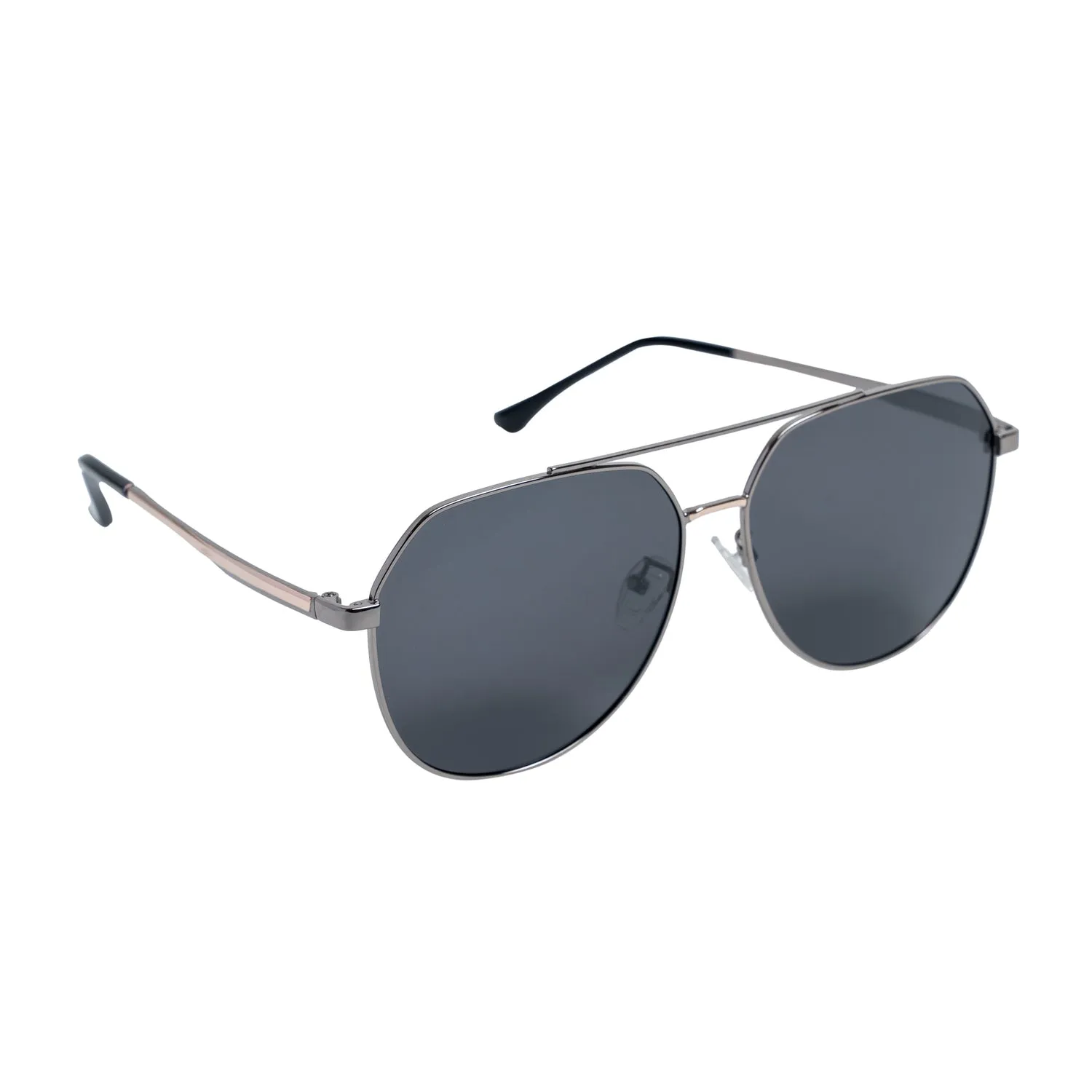 Chokore Classic Aviator Sunglasses (Black & Silver)