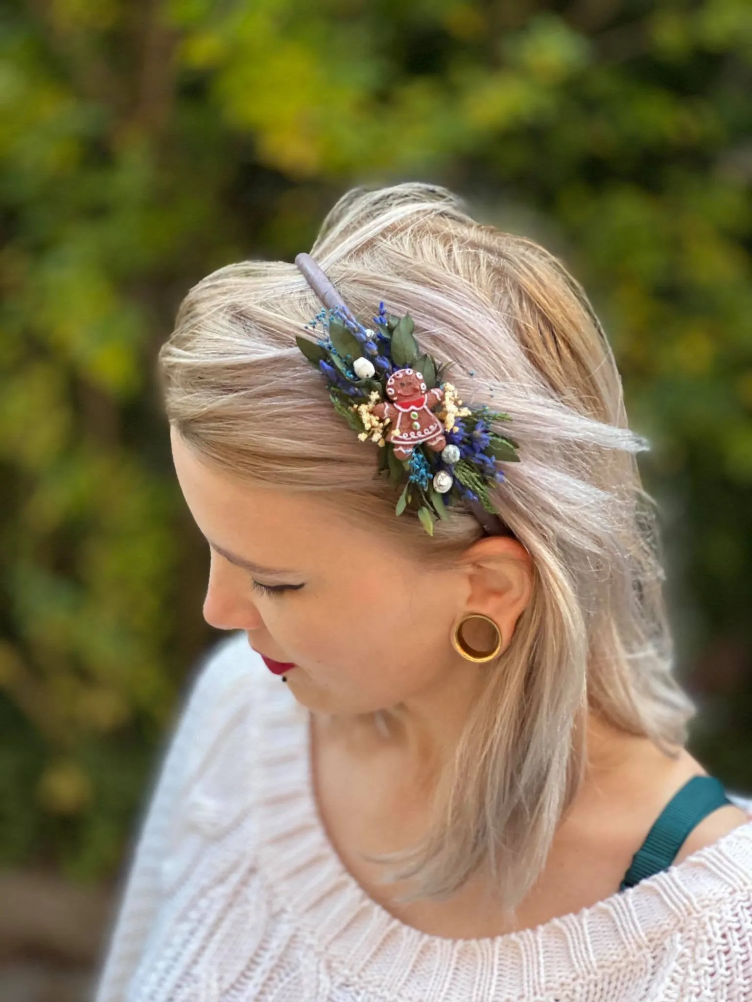 Christmas headbands with gingerbread