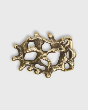 Coral Belt Buckle in Brass