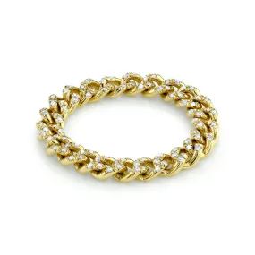 DIAMOND PAVE BABY LINK RING