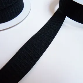 Elastic : Black Non-Roll 1"