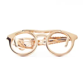 Glasses Rose Gold Tie Bar