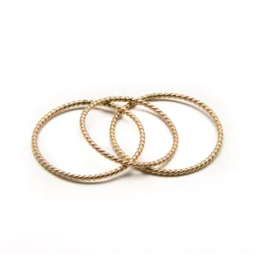 Gold Twist Stacking Ring