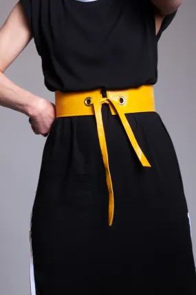 Grommet Belt - Lemon/Espresso