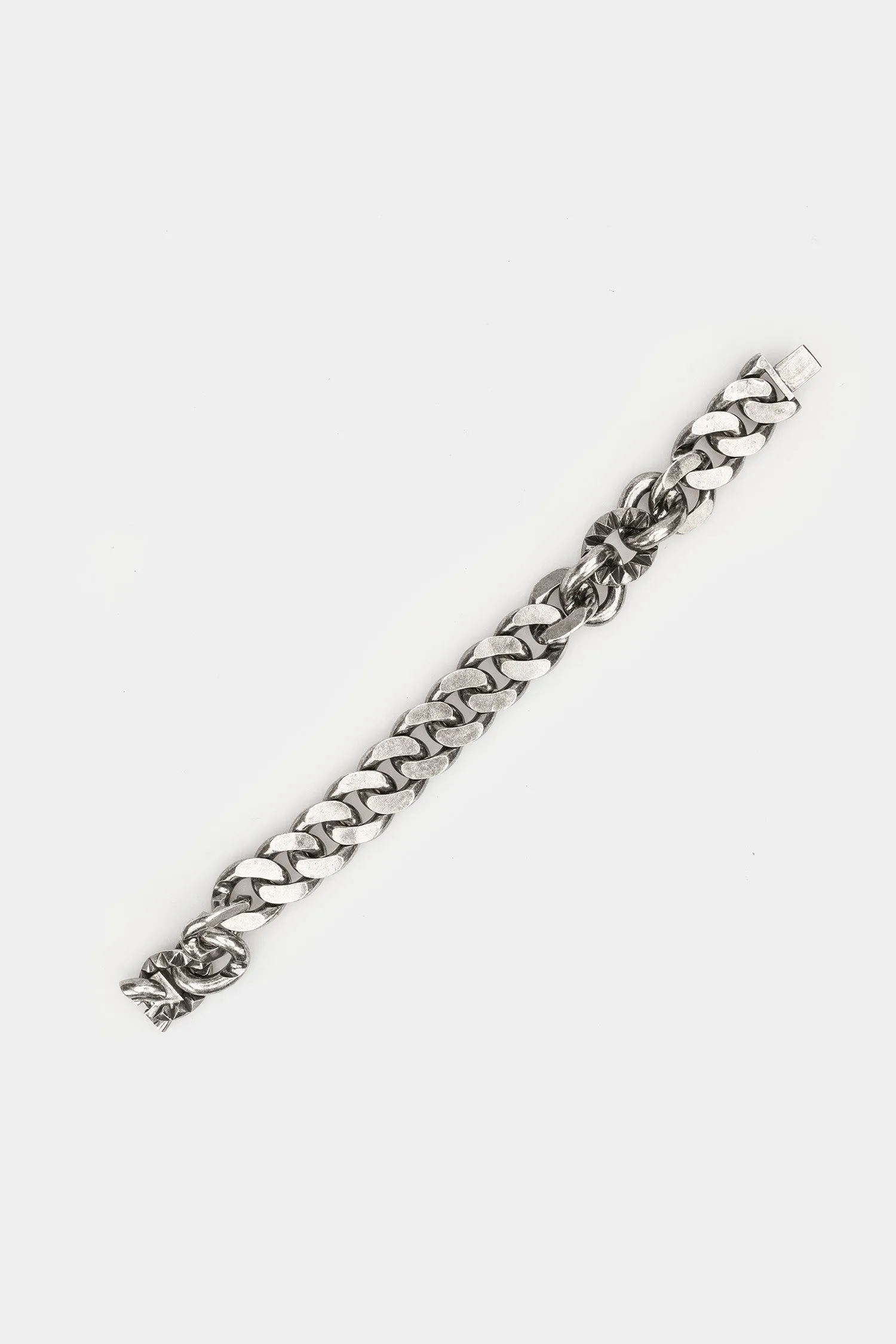 Groumette studded silver bracelet