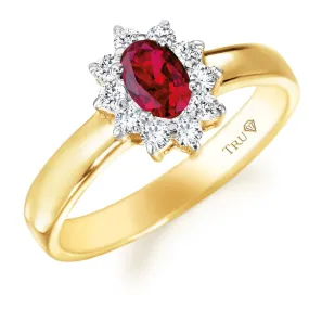 Exquisite Imperial Tru-Ruby Engagement Ring