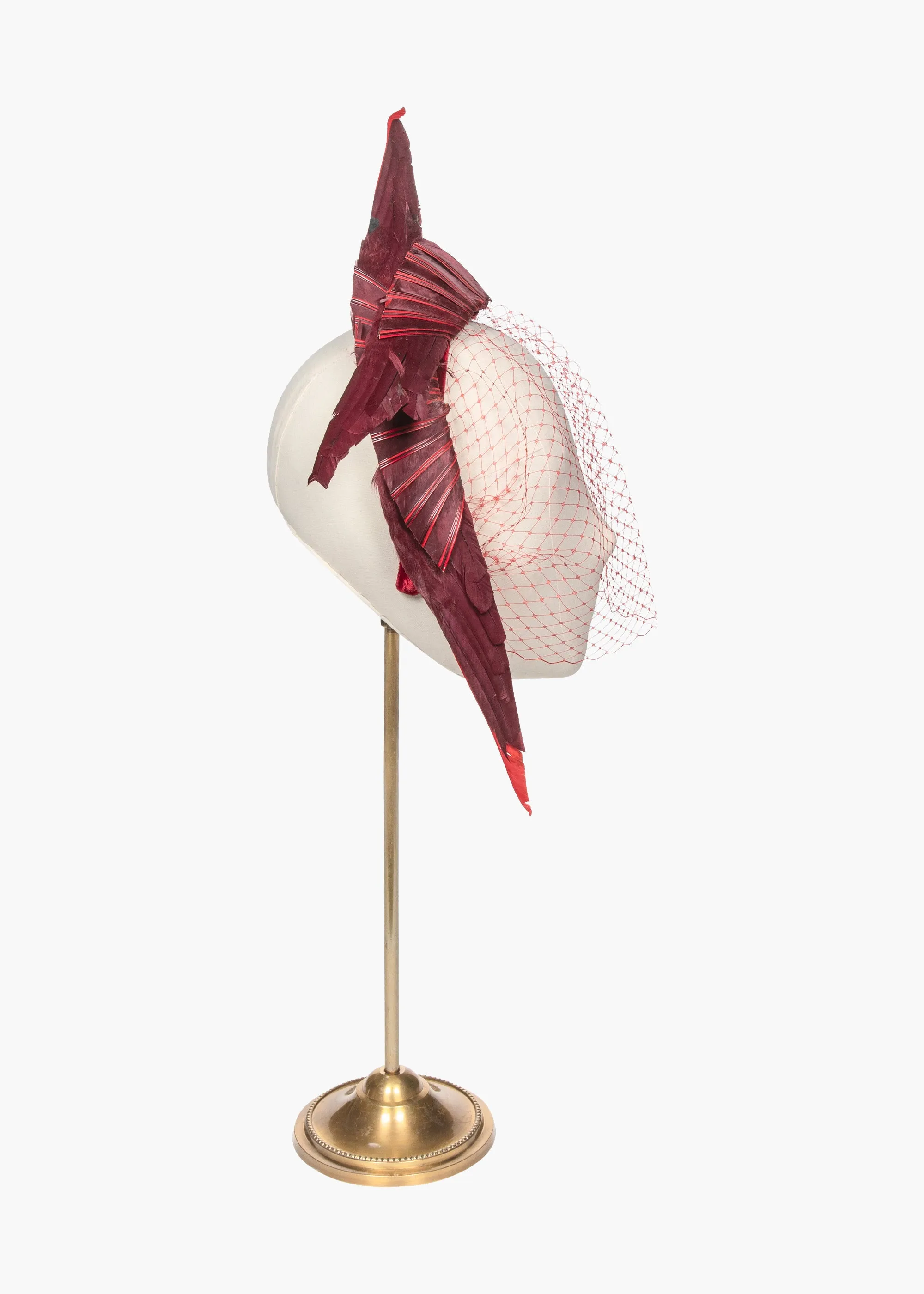 Jennifer Behr x New York Vintage Agnes Headpiece -- Ruby