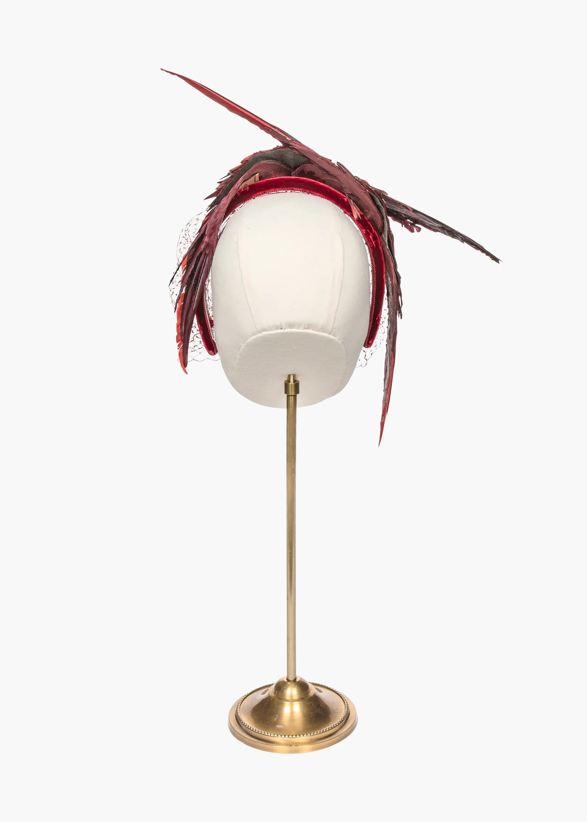 Jennifer Behr x New York Vintage Agnes Headpiece -- Ruby