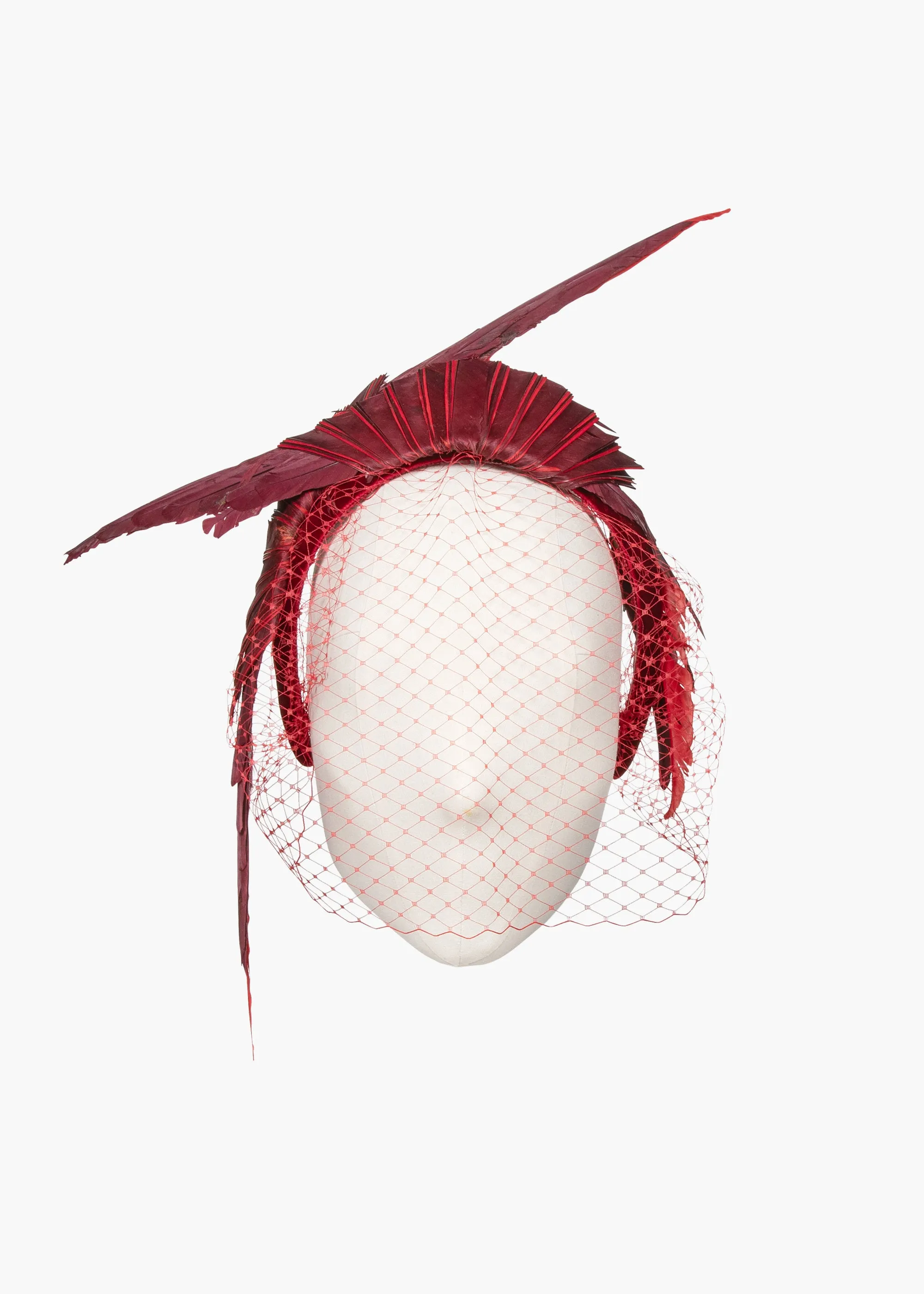 Jennifer Behr x New York Vintage Agnes Headpiece -- Ruby