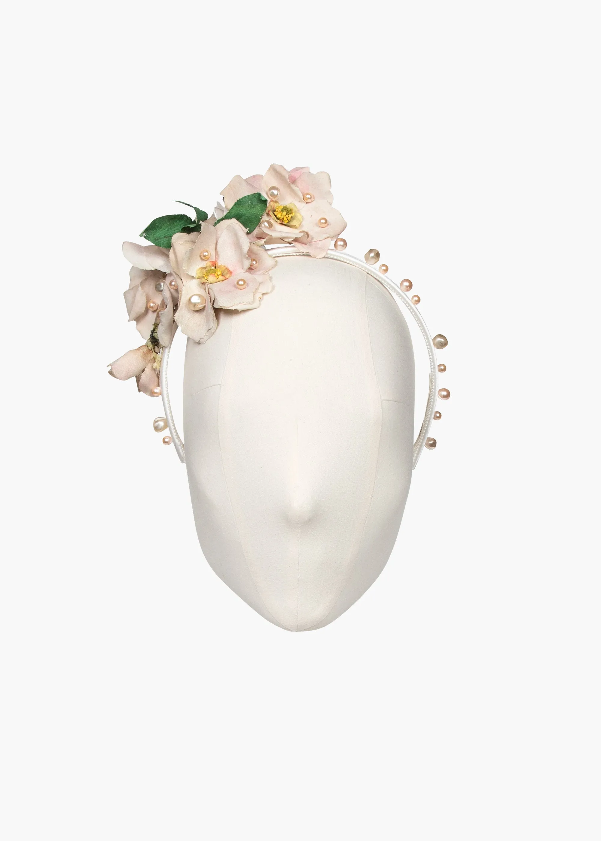 Jennifer Behr x New York Vintage Felicity Headband -- Cream