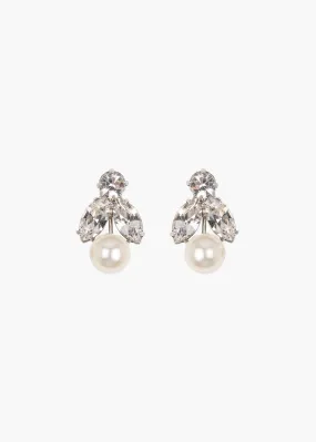 Kaide Earrings -- Crystal Pearl