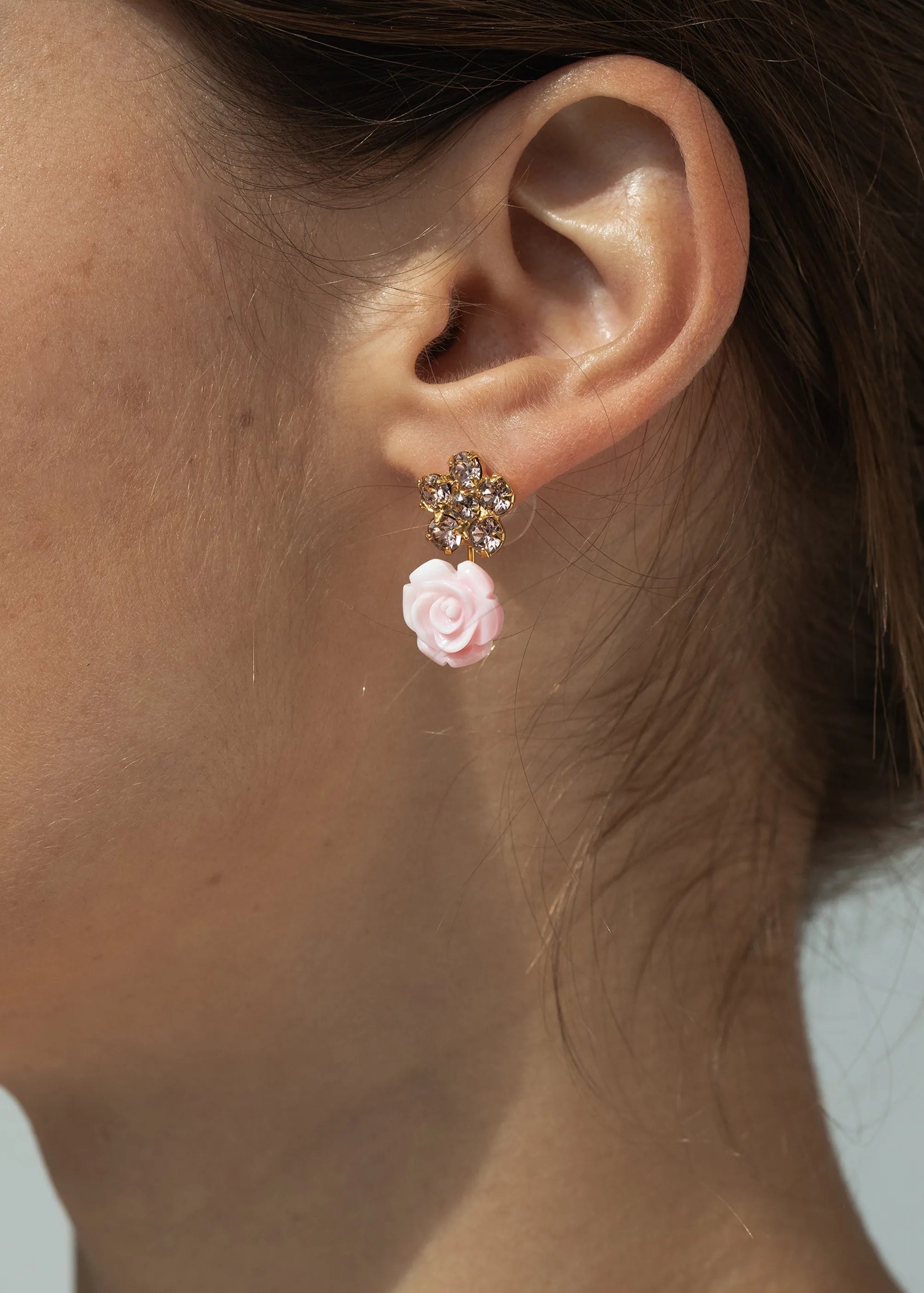 Kali Earrings -- Antique Rose