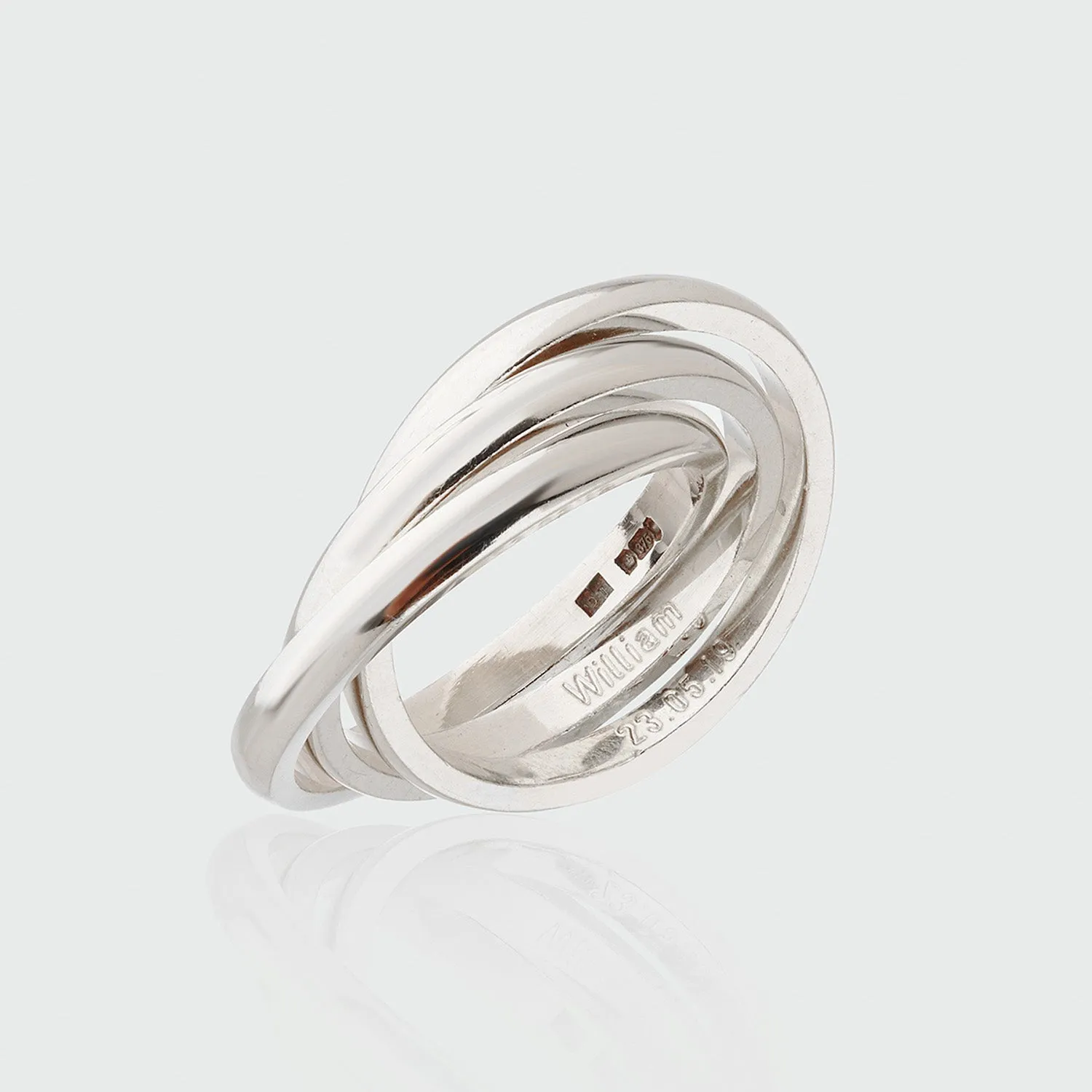 Knightsbridge Sterling Silver Russian Wedding Ring