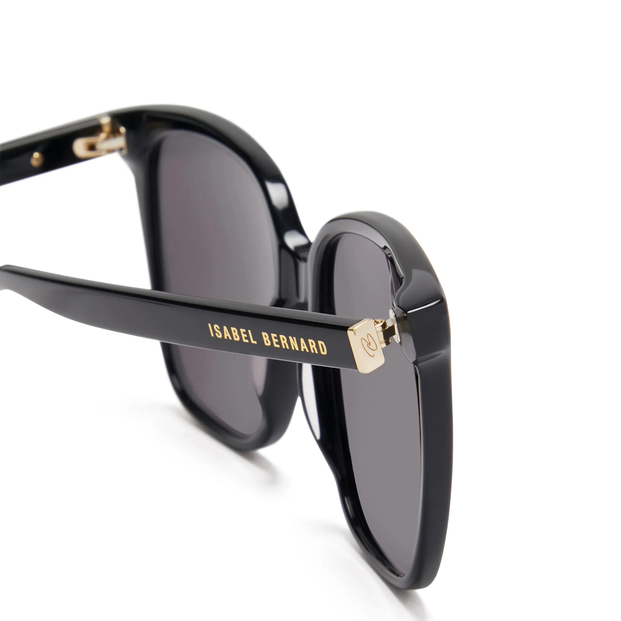 La Villette Raison black square sunglasses with black lenses