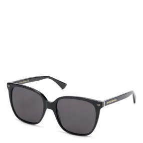 La Villette Raison black square sunglasses with black lenses