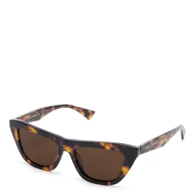 La Villette Roselin brown tortoise cat eye sunglasses with brown lenses