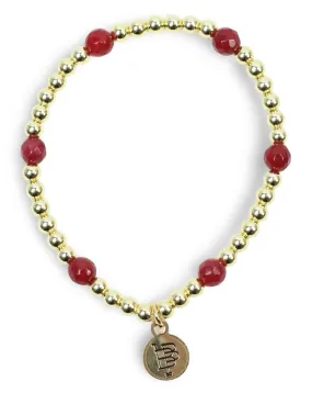 Lexi Stacker Bracelet - Maroon