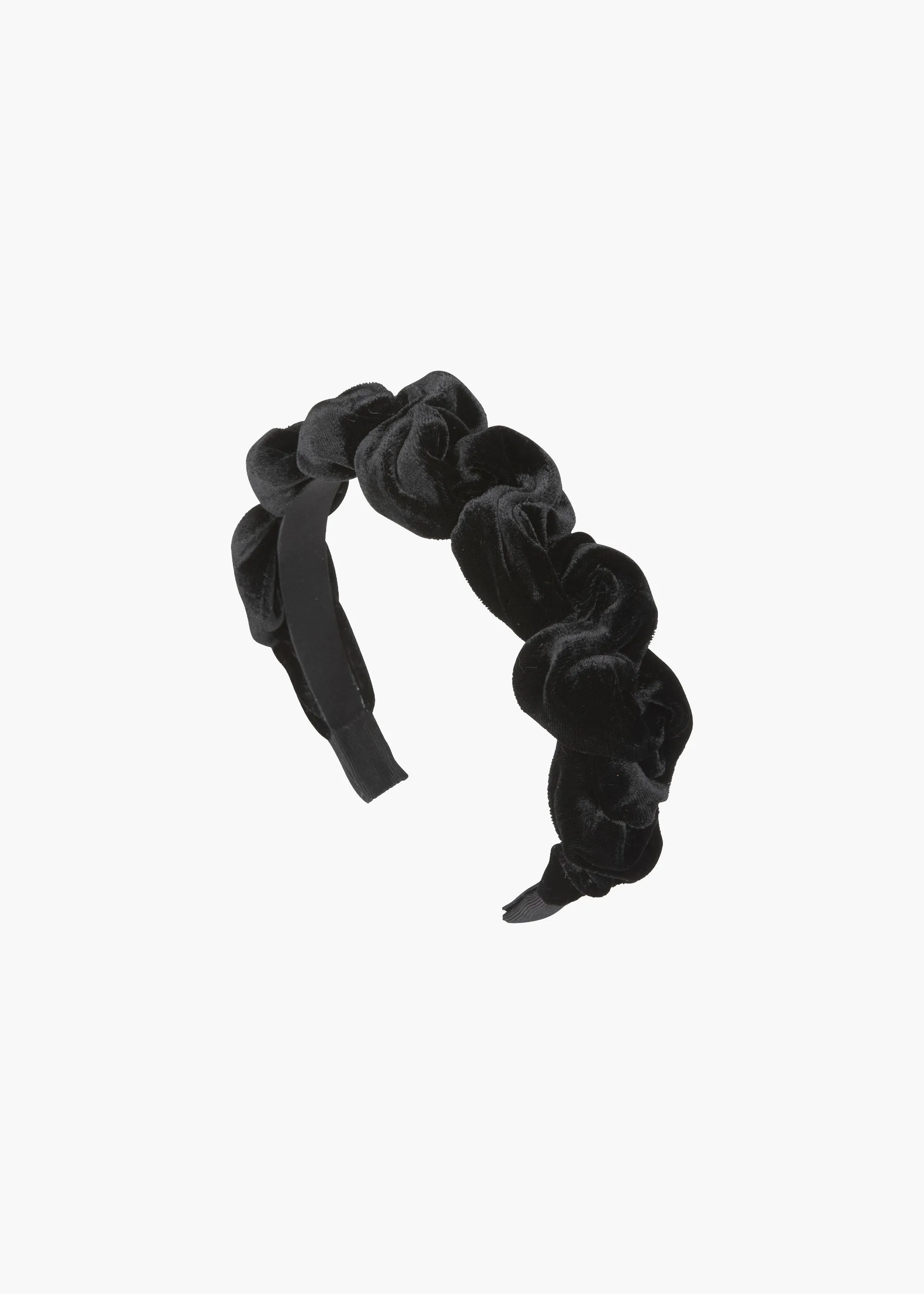 Lia Headband in Velvet -- Black