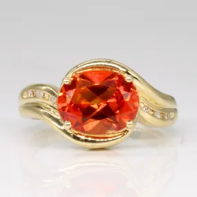 'Michael Hill' Synthetic Orange Sapphire & Diamond Cocktail Ring | 3.00ct, 0.03ctw | SZ 7 |