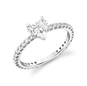 MINI ME DIAMOND SOLITAIRE HEART RING