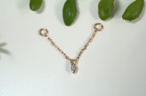 Modern Mood Chain with Diamond Drop