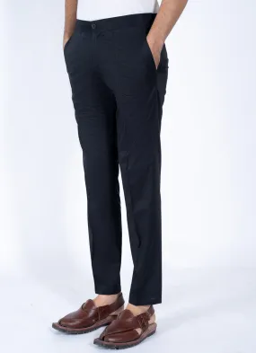 Plain-Black, Charlie Cotton Rich Stretch Pajama