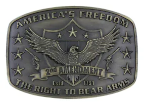 "2nd Amendment" Western Belt Buckle