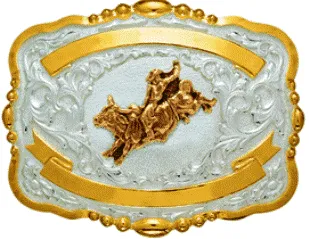 "Bull Rider" Western Trophy Belt Buckle