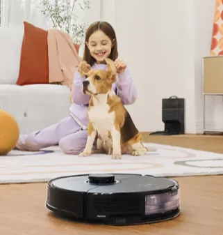 Roborock - S8  Robot Vacuum Cleaner Wet / Dry Floor Cleaning with RockDock Plus / App Control (R100031) - Black