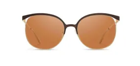 Shwood Odessa Metal Sunglasses - Bronze & Gold - Brown