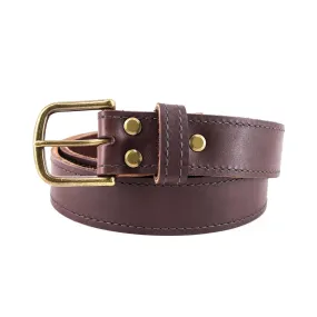 Smooth Brown Leather Belt