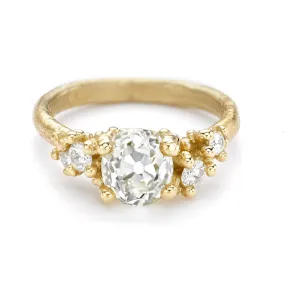 Solitaire Antique Diamond Encrusted Ring