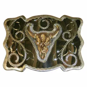 Steer Skull Western Belt Buckle