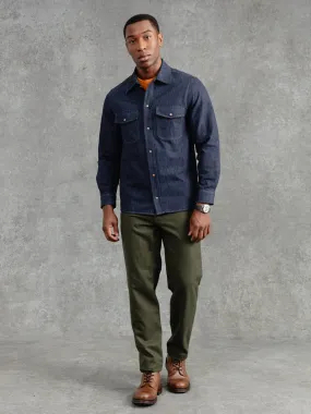 The Denim Studded Utility Overshirt