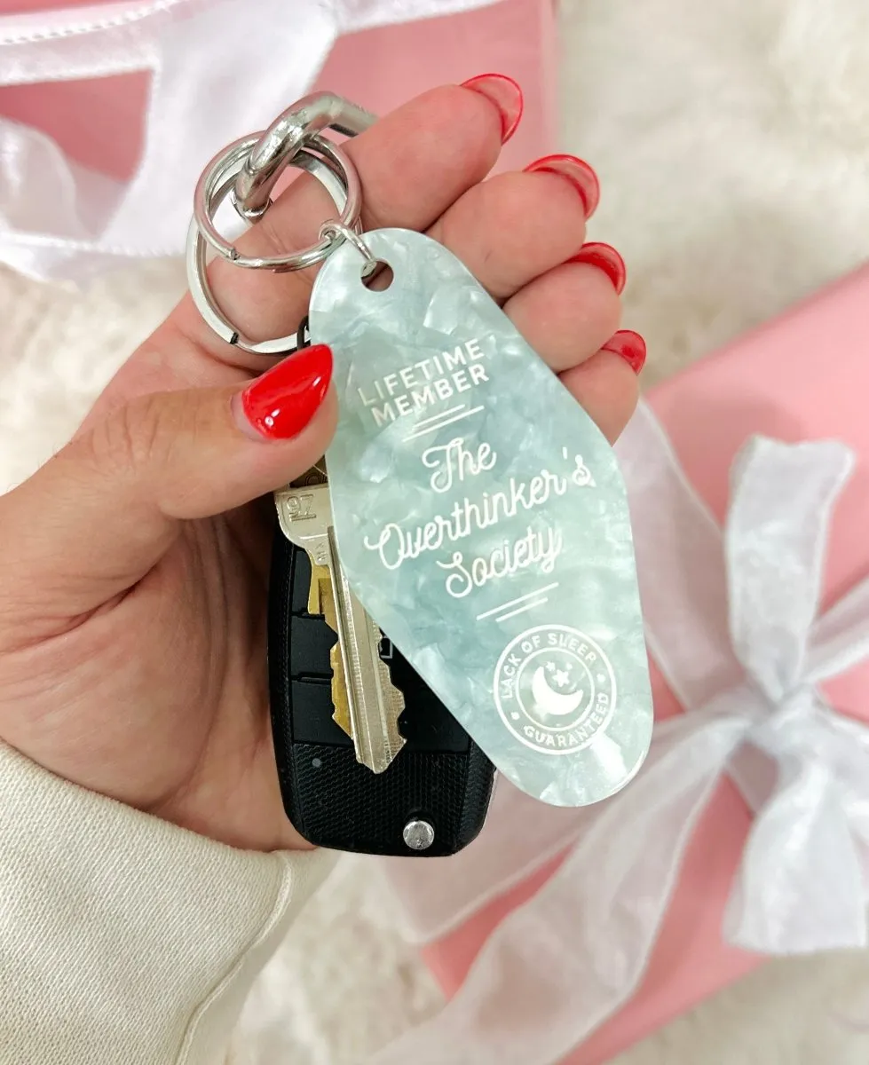 'The Overthinker's Society' Motel Keychain